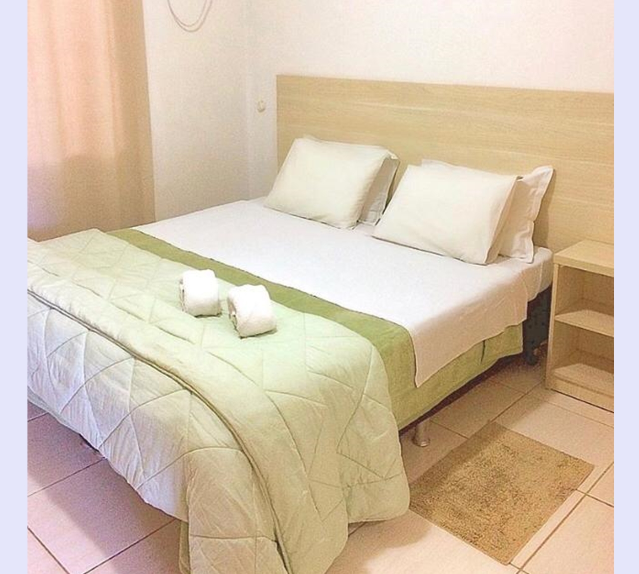 Foto cama de casal apartamentos